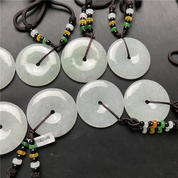 rondelle shape icy jadeite charm necklace, jade necklace - Image 2