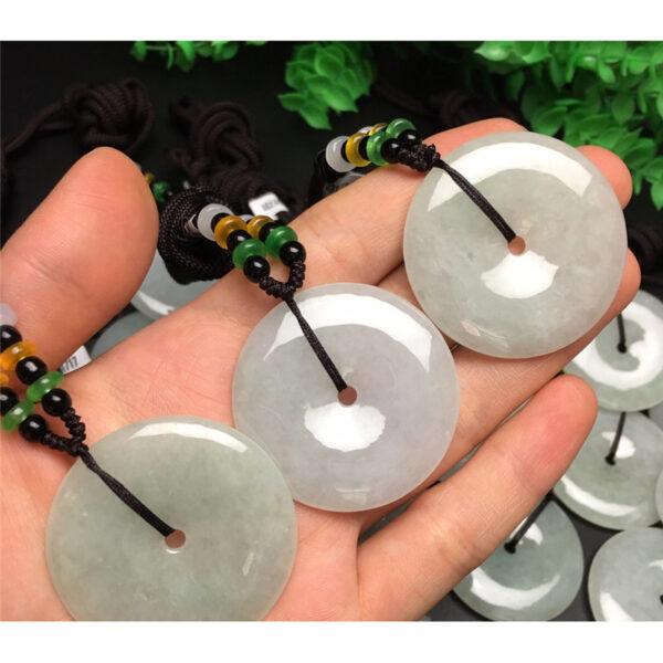 rondelle shape icy jadeite charm necklace, jade necklace - Image 5