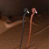 S925 Silver Floral Freshwater Pearl Pendant Sandalwood Hairpin